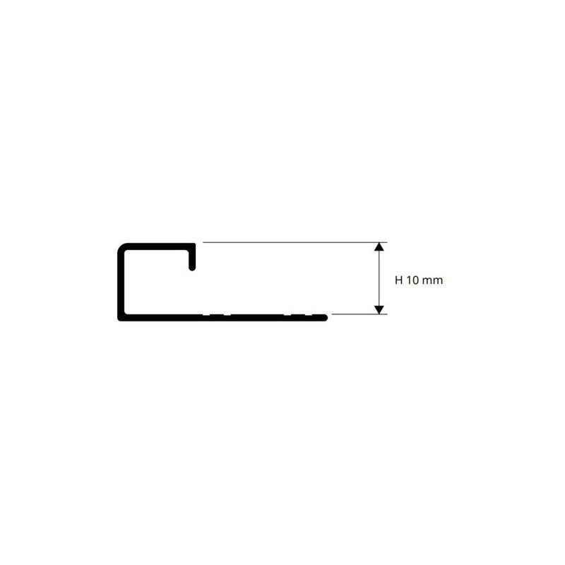 Profilis Aliuminis baltas, h 10 mm, L 2,7 m