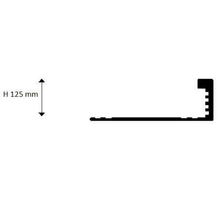 Profilis, aliuminis anoduotas, baltas, h 12,5 mm, L 2,7 m