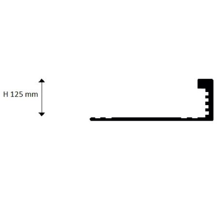 Profilis, aliuminis anoduotas, auksinis, šveistas h 12.5 mm, L 2,7 m