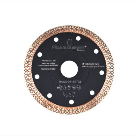 Deimantinis diskas super turbo, sausam/šlapiam pjovimui, Ø115mm, 22.2 mm