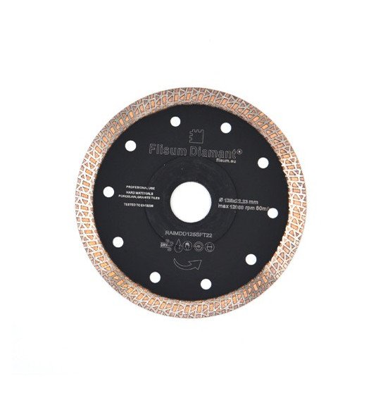 Deimantinis diskas super fast turbo, sausam/šlapiam pjovimui, Ø125 mm, 22.2 mm