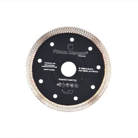 Deimantinis diskas super turbo, sausam/šlapiam pjovimui, Ø125 mm, 22.2 mm