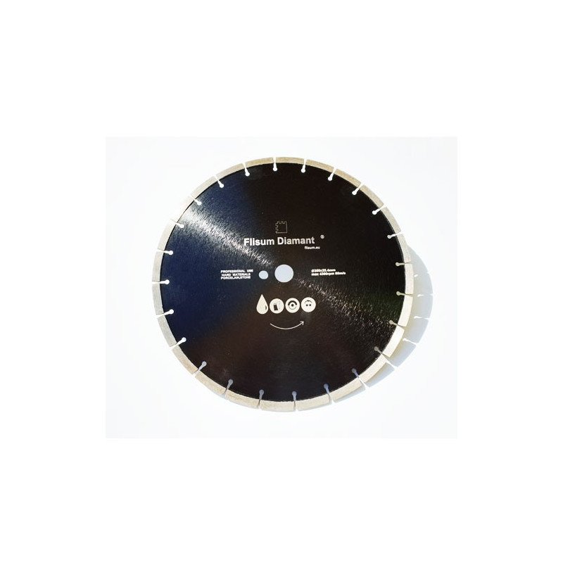 Deimantinis diskas segmentinis, šlapiam pjovimui, Ø300 mm, 25.4 mm