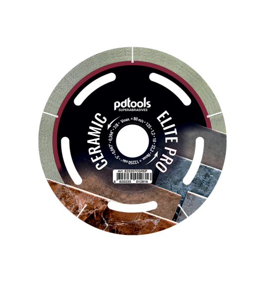 Deimantinis diskas ELITE PRO, sausam/šlapiam pjovimui, Ø125mm, 22.2 mm