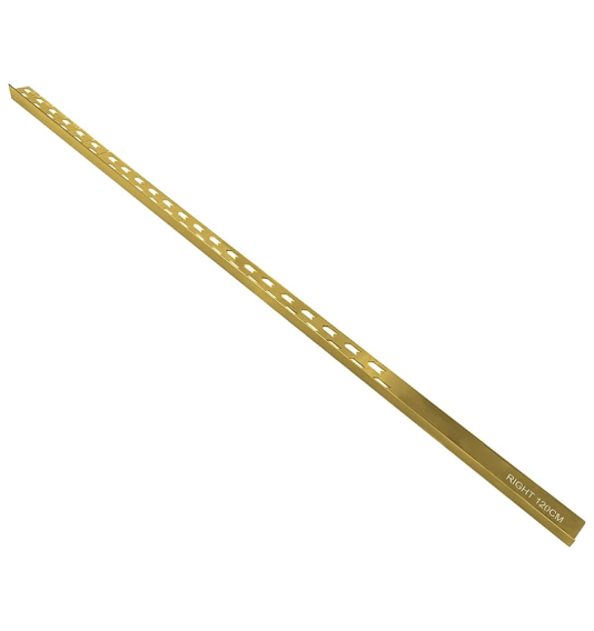 Dušo profilis, auksinis, nerūdijančio plieno, dešininis, 1,5 m