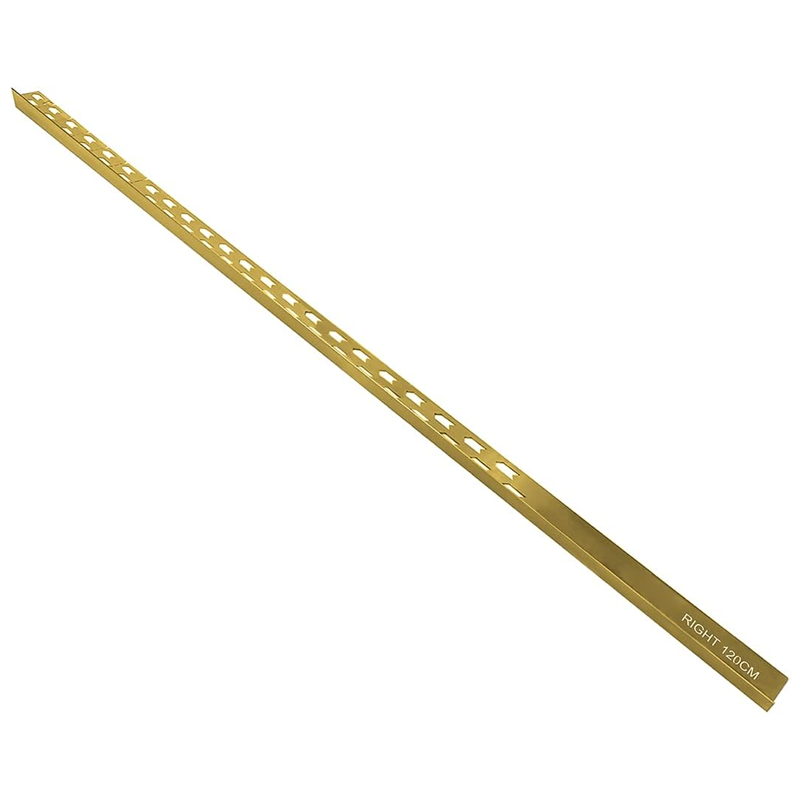 Dušo profilis, auksinis, nerūdijančio plieno, dešininis, 1,5 m