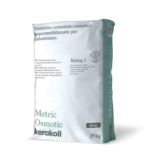 Metric Osmotic Grey (pilka), 25 kg, vieno komponento hidroizoliacija (buvęs Osmocem)
