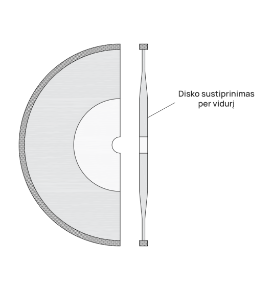 Deimantinis diskas lygus, šlapiam pjovimui, Ø250 mm, 25.4 mm