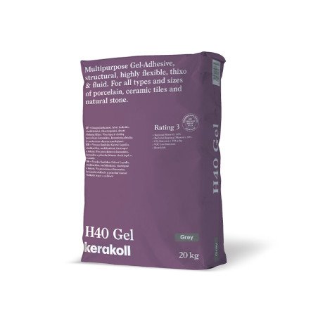 Kerakoll H40 Gel (pilki), 20 kg ypatingai elastigi klijai C2TE S1