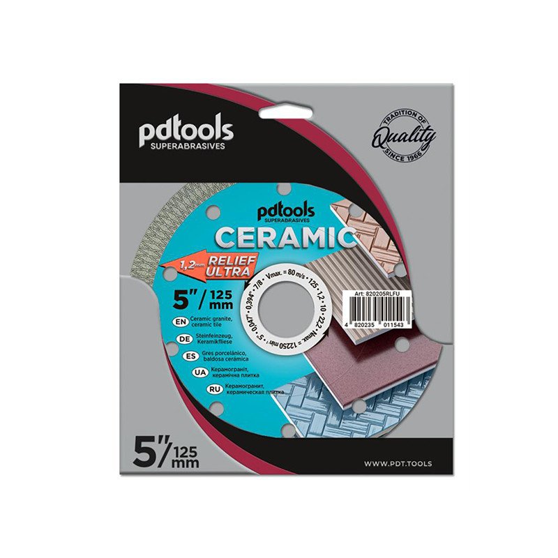 Deimantinis diskas RELIEF ULTRA, sausam/šlapiam pjovimui, Ø125 mm, 22.2 mm Deimantinis diskas RELIEF ULTRA, sausam/šlapiam pjovimui, Ø125 mm, 22.2 mm