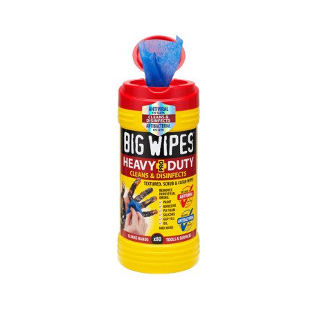 Valymo servetelės BIG WIPES HEAVY DUTY, 80 vnt.