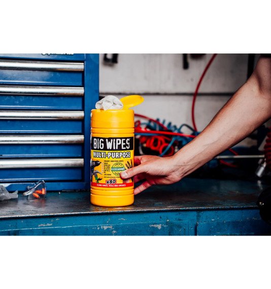 Valymo servetelės BIG WIPES HEAVY DUTY, 80 vnt.