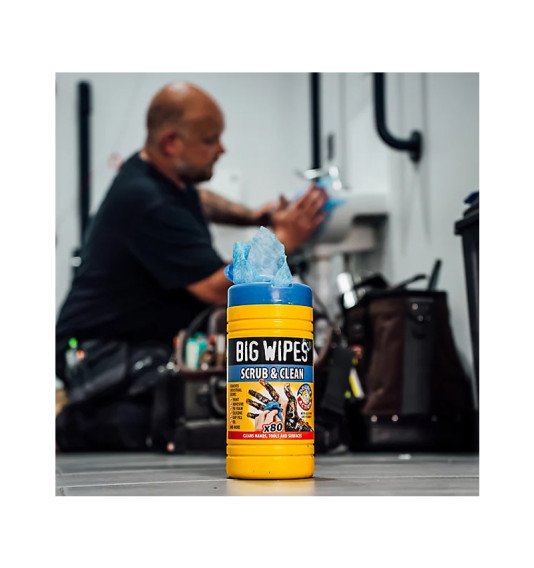 Valymo servetelės BIG WIPES HEAVY DUTY, 80 vnt.