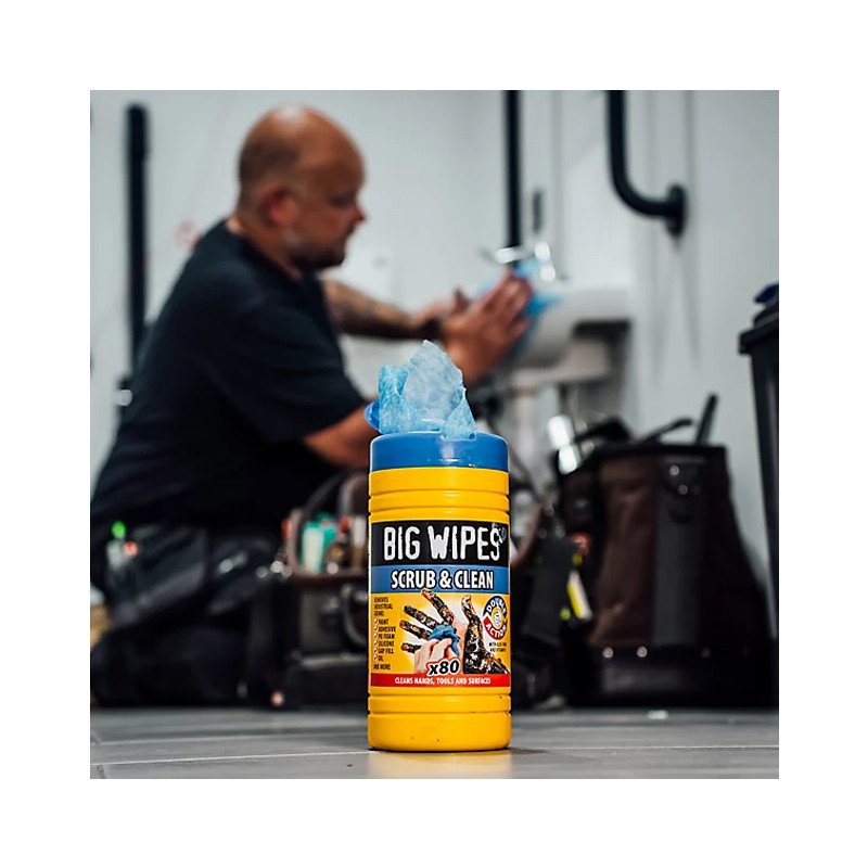 Valymo servetelės BIG WIPES HEAVY DUTY, 80 vnt.
