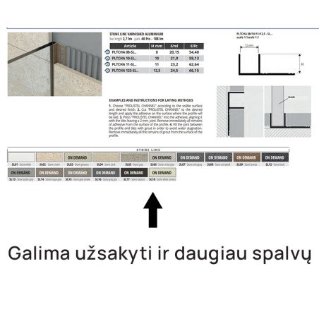 Profilis, aliuminis anoduotas, sidabrinis, stiklui, h 10 mm, L 2,7 m | duso-profiliai | NMF Home