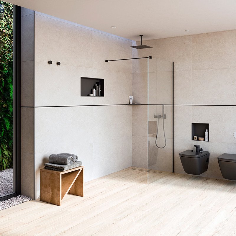 Įmontuojama niša Euroniche HC, Juoda, 1 vnt.