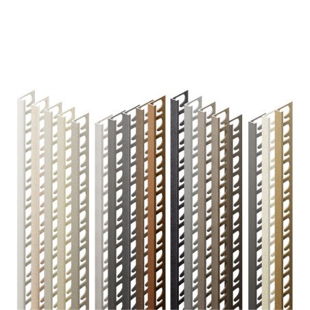 Profilis, aliuminis anoduotas, Stone Cream, h 10 mm, L 2,7 m