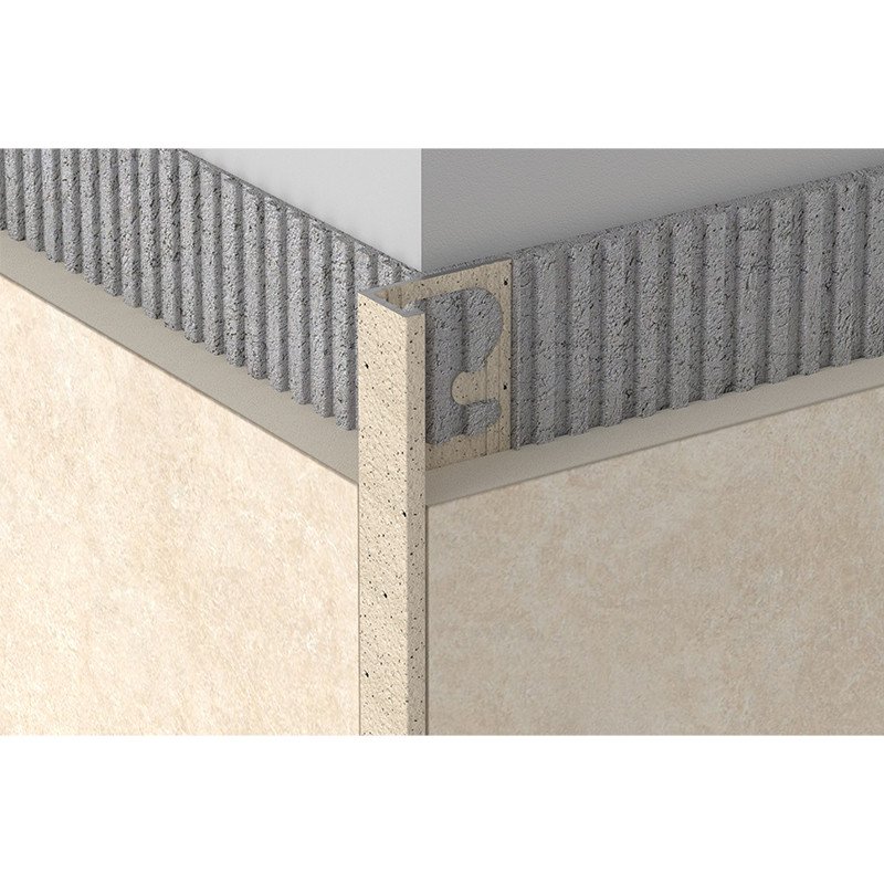 Profilis, aliuminis anoduotas, Stone Cream, h 10 mm, L 2,7 m