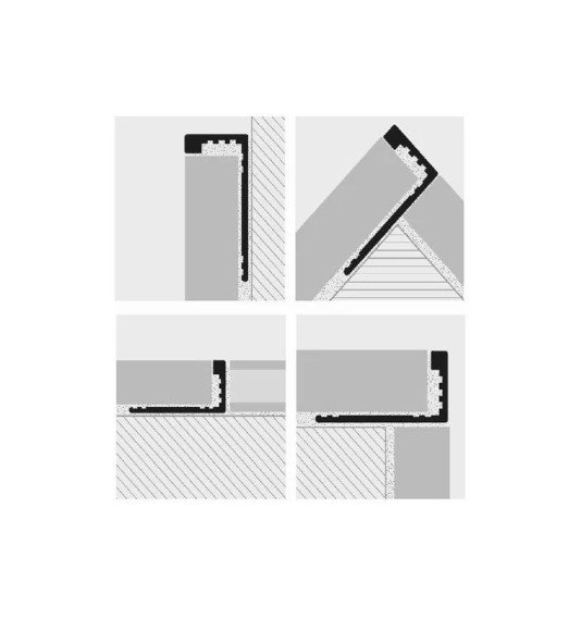 Profilis, aliuminis anoduotas, Stone Sand, h 10 mm, L 2,7 m