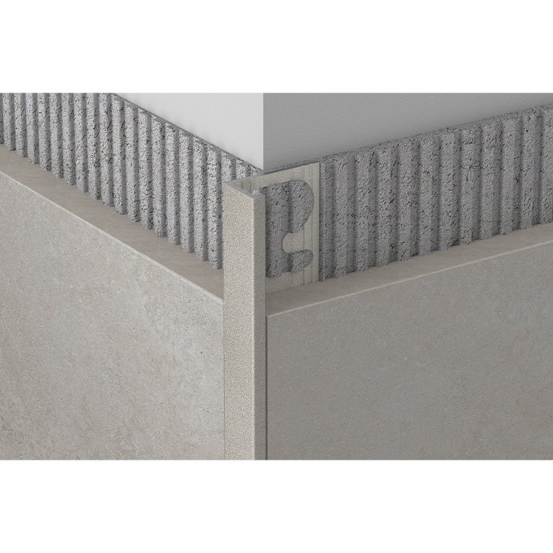 Profilis, aliuminis anoduotas, Stone Cristal, h 12.5 mm, L 2,7 m