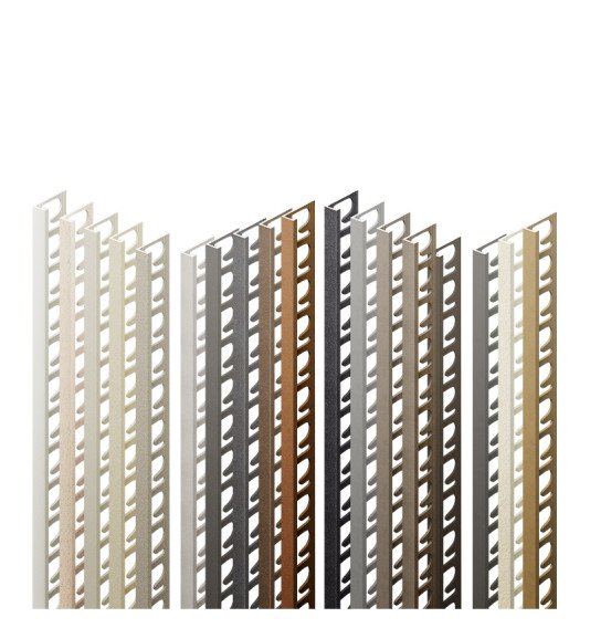 Profilis, aliuminis anoduotas, Stone Cristal, h 12.5 mm, L 2,7 m