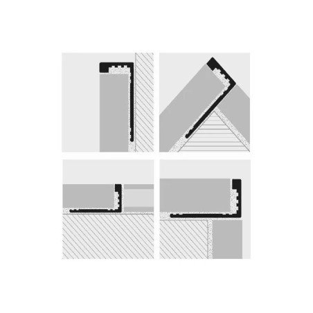 Profilis, aliuminis anoduotas, Stone Cristal, h 10 mm, L 2,7 m