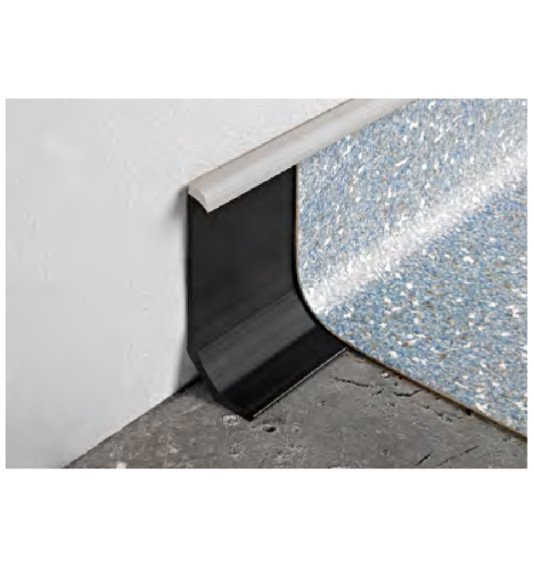 Grindjuostė PVC juoda 80 mm, L 2,5 m, 1 vnt