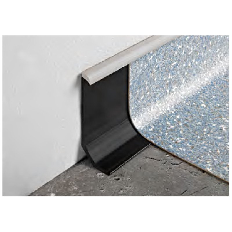 Grindjuostė PVC juoda 80 mm, L 2,5 m, 1 vnt