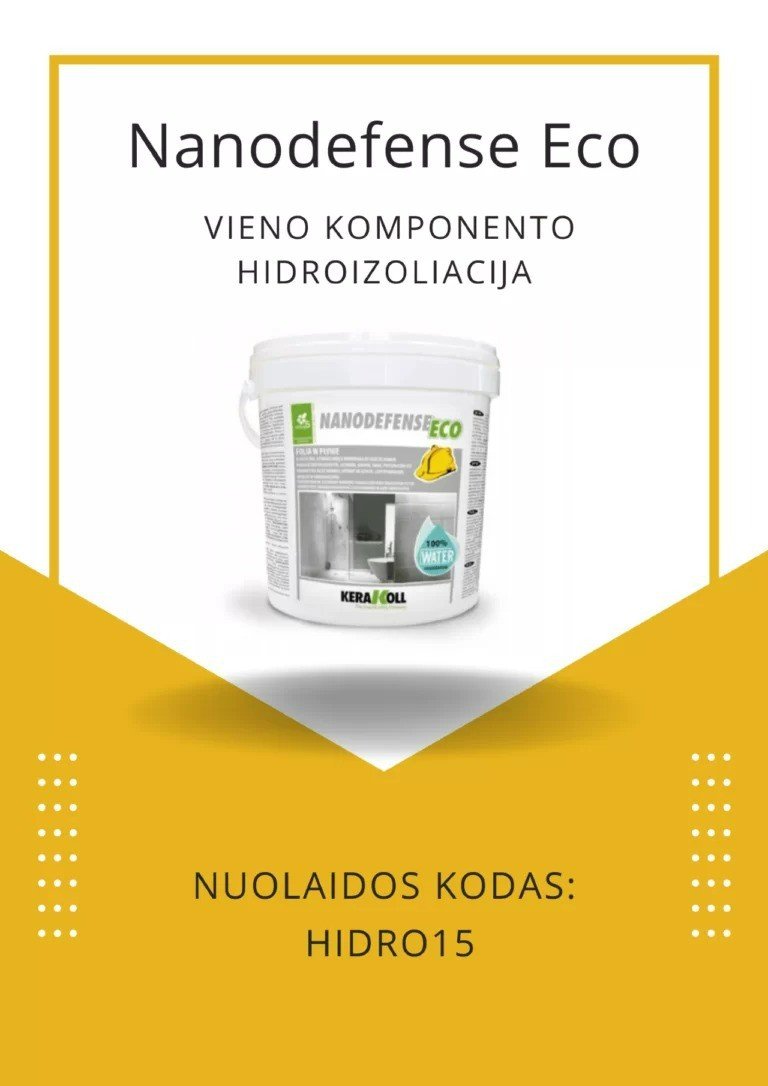 Nanodefence Eco vieno komponento hidroizoliacija